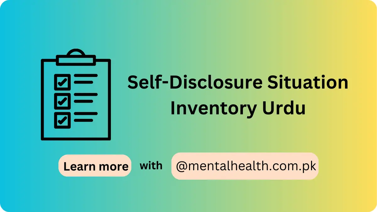 Self-Disclosure Situation Inventory Urdu