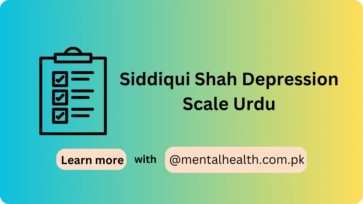 Siddiqui Shah Depression Scale Urdu