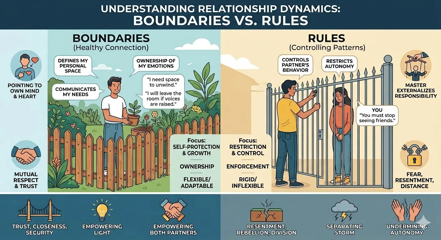 The Psychology of Connection Boundaries vs Rules in Relationships